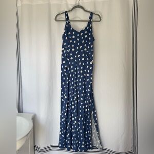 41Hawthorn Blue Polka Dot Maxi Dress